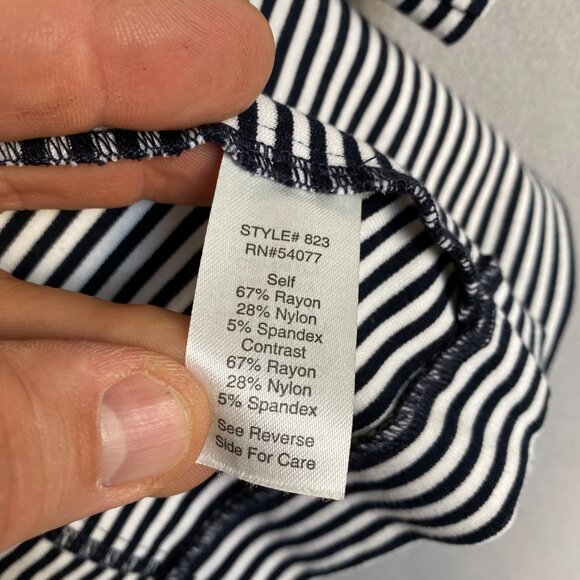 Cabi Navy White Striped Blazer Size S | Gold Button Nautical Jacket - Picture 6 of 8